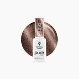 Victoria Vynn Pure Vegan 283 Brown Spell gel polish bottle with brown Cat Eye colour swatch
