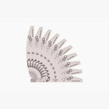 Ten Victoria Vynn APEX ARCHITECT 120/180 crescent nail files arranged in a fan