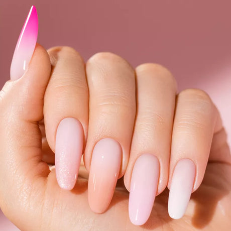 Victoria Vynn Boomy Ombre Gel UV/LED White - colour shown on manicured nails