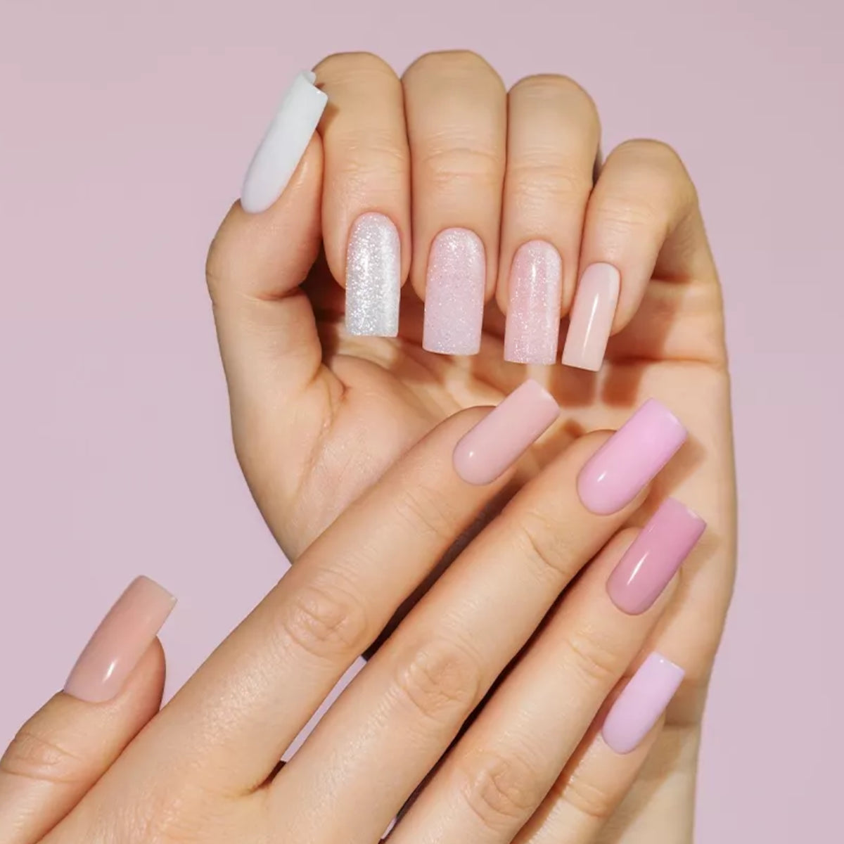 Victoria Vynn Insta Gel 01 Cloud Dancer Self-Leveling Builder Gel - shade swatches shown beside the product