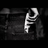 Victoria Vynn Client Whisperer 120/150 crescent nail file shown in a monochrome salon lifestyle image