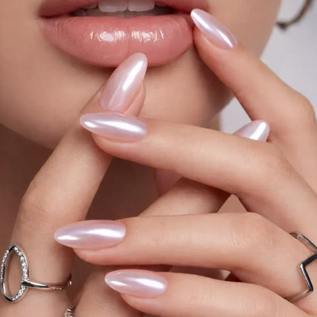 Victoria Vynn Donut Glazed Nail Dust - colour shown on manicured nails