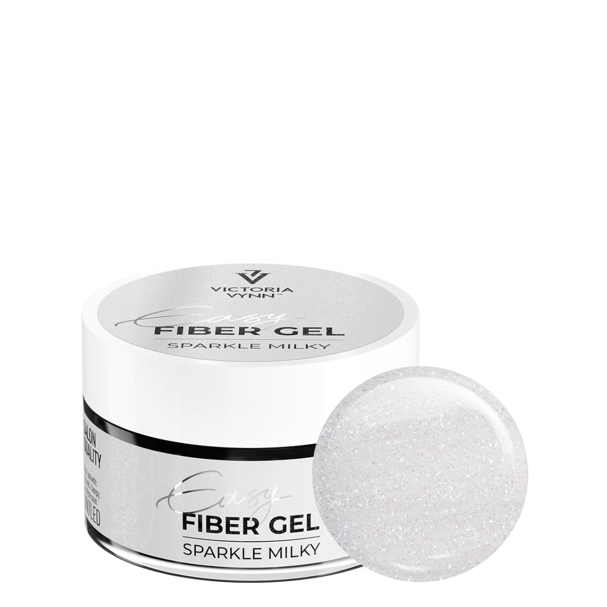 Victoria Vynn Easy Fiber Gel Sparkle Milky - product colour shown on a white background