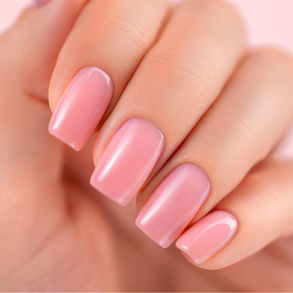 Victoria Vynn Easy Fiber Gel True Natural - colour shown on manicured nails