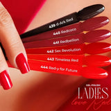 Victoria Vynn Gel Polish Color 439 d-Ark Red - colour shown on manicured nails