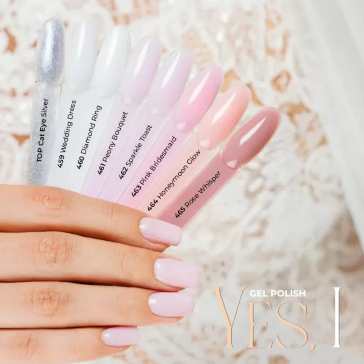 Victoria Vynn Gel Polish Color 459 Wedding Dress - colour shown on manicured nails