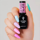 Victoria Vynn Gel Polish Color 458 Lollipop - shade swatches shown beside the product