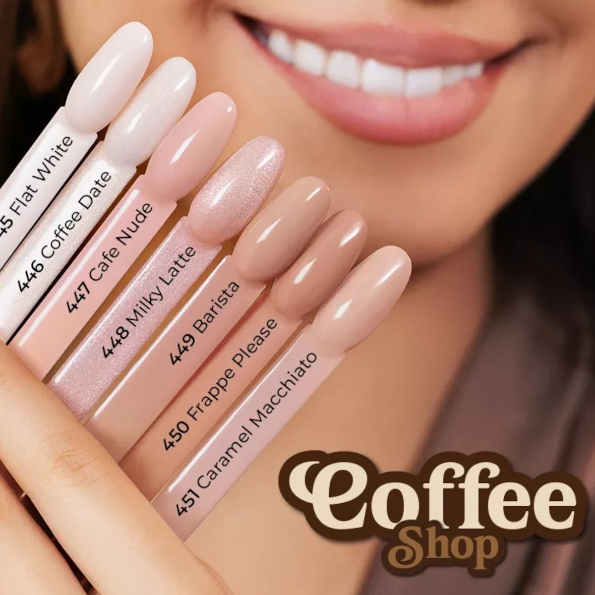 Victoria Vynn Gel Polish Color 445 Flat White - colour shown on manicured nails