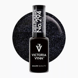 Victoria Vynn GEL POLISH 294 Anthracite Sadr 8ml bottle with black glitter colour sample
