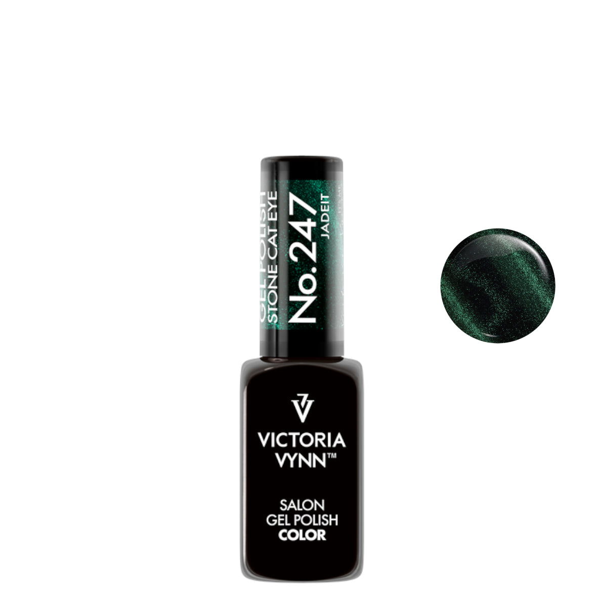 Victoria Vynn Gel Polish Color 247 Cat Eye Jadeit - product colour shown on a white background