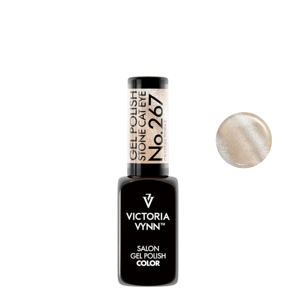 Victoria Vynn Gel Polish Color 267 Cat Eye Crystal Topaz - product colour shown on a white background