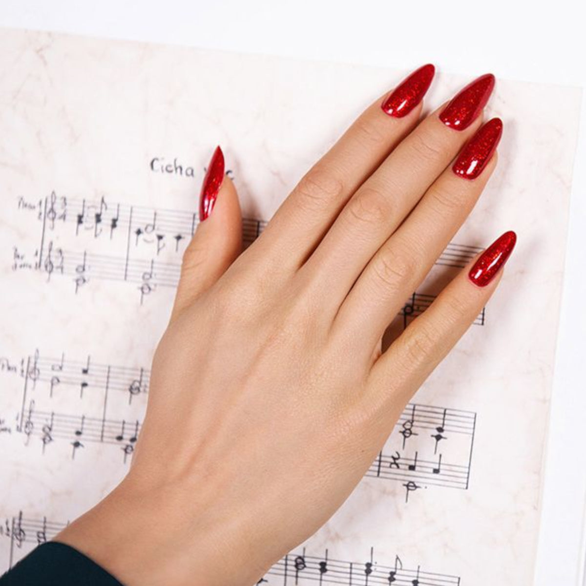 Victoria Vynn Gel Polish Color 301 Locked in Red - colour shown on manicured nails