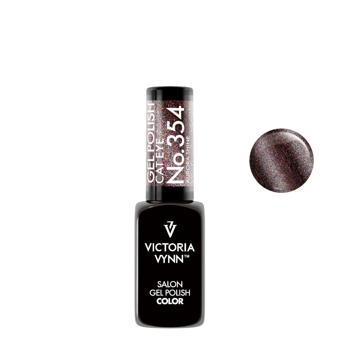 Victoria Vynn Gel Polish Color 354 Cat Eye Aurora Shine - product colour shown on a white background