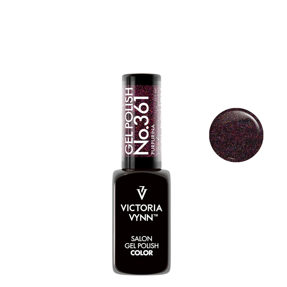 Victoria Vynn Gel Polish Color 361 Purpurina - product colour shown on a white background