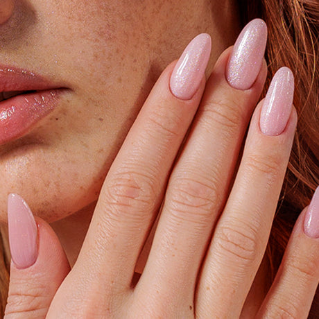 Victoria Vynn Gel Polish Color 405 Blush Me Tender - colour shown on manicured nails