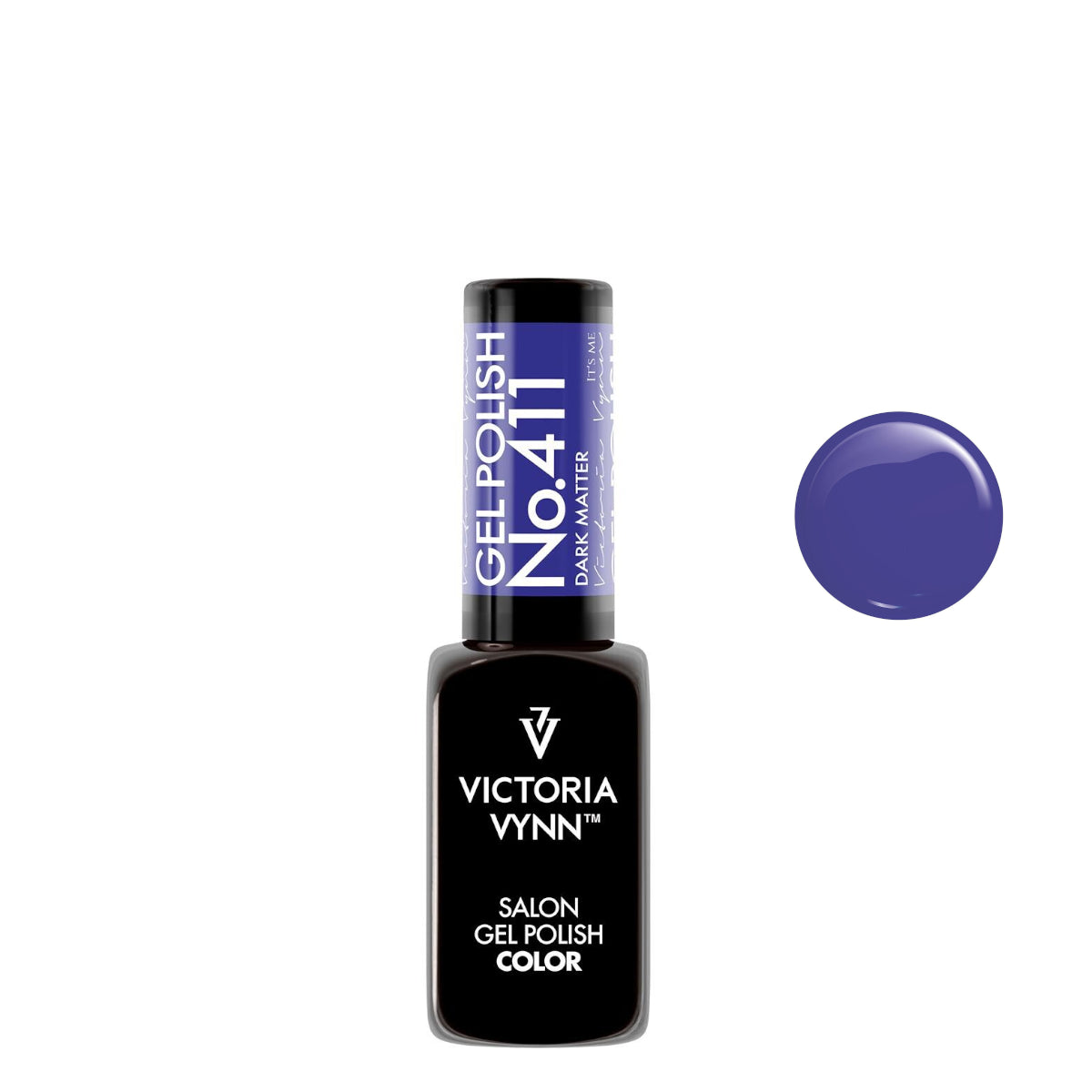 Victoria Vynn Gel Polish Color 411 Dark Matter - product colour shown on a white background