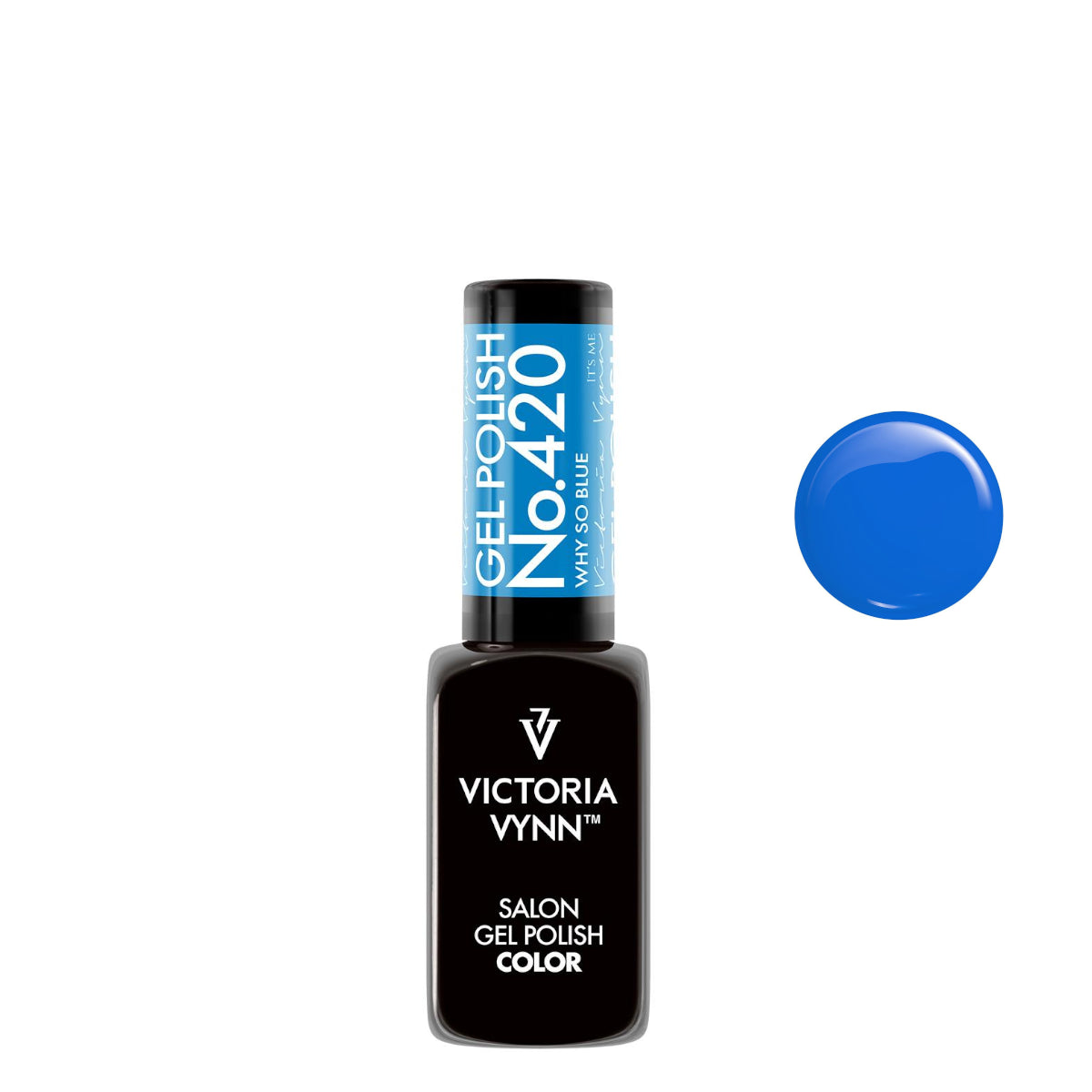 Victoria Vynn Gel Polish Color 420 Why so Blue - product colour shown on a white background