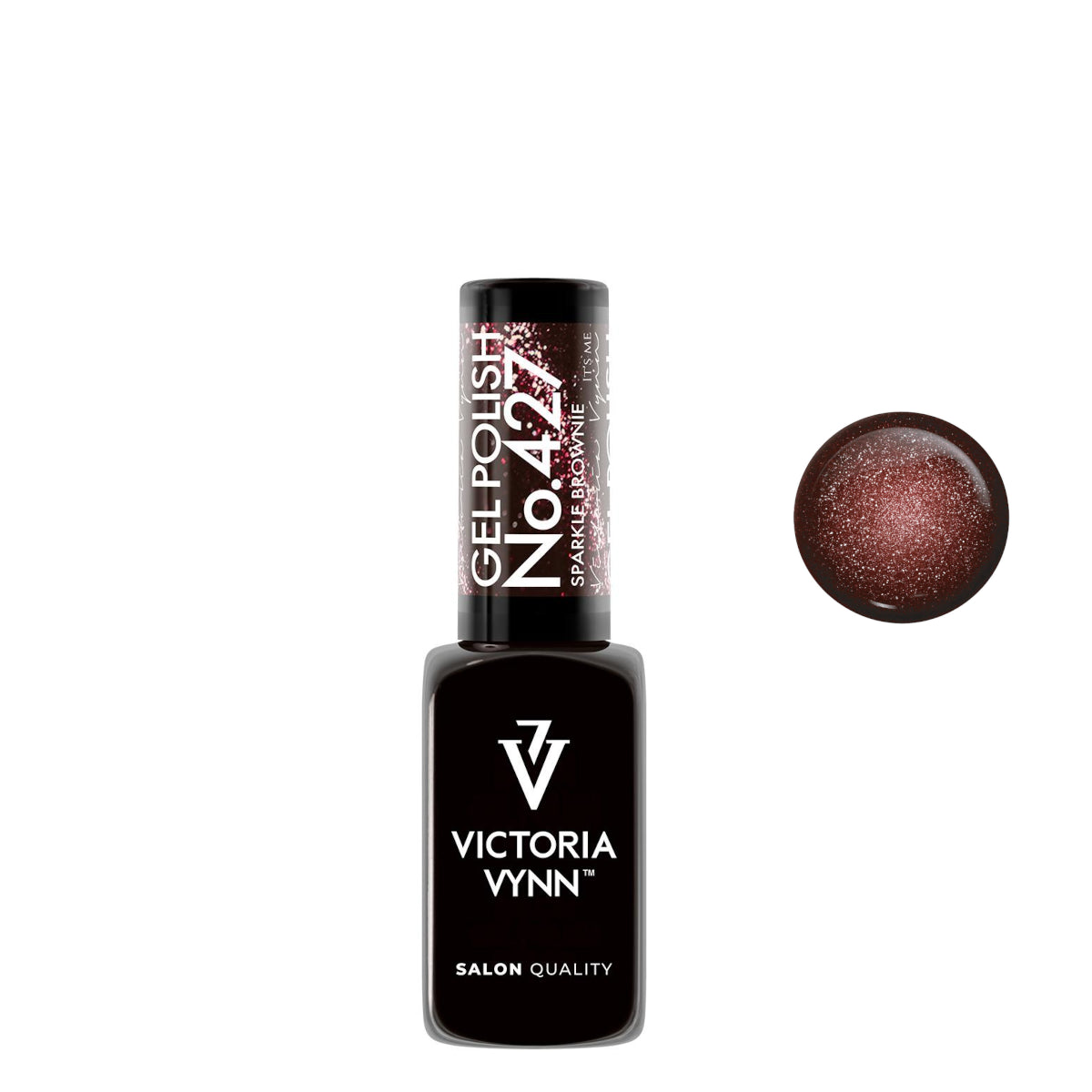 Victoria Vynn Gel Polish Color 427 Sparkle Brownie - product colour shown on a white background