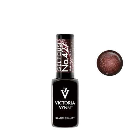 Victoria Vynn Gel Polish Color 427 Sparkle Brownie - product colour shown on a white background