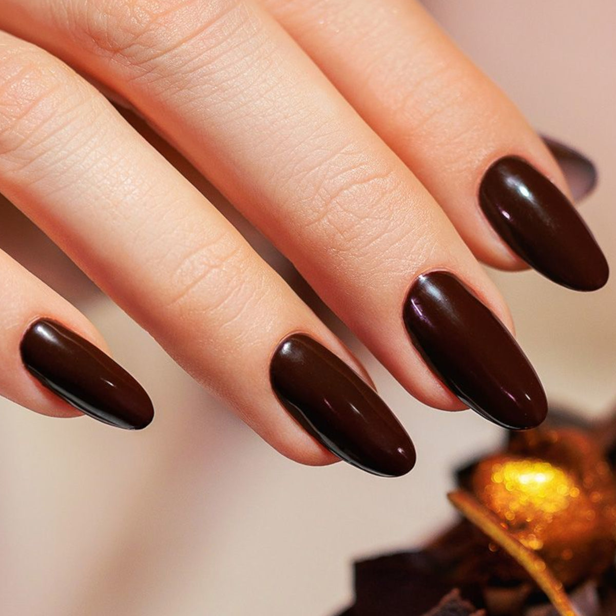Victoria Vynn Gel Polish Color 428 Lava Cake - shade swatches shown beside the product