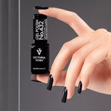 Victoria Vynn Gel Polish Color 432 Dark Couture - shade swatches shown beside the product