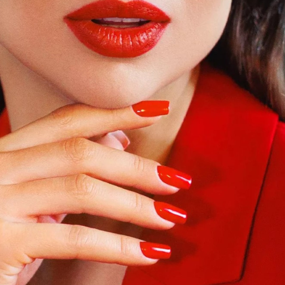 Victoria Vynn Gel Polish Color 443 Timeless Red - shade swatches shown beside the product