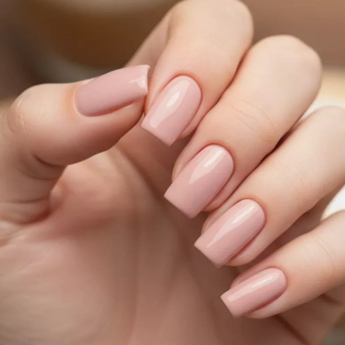 Victoria Vynn Gel Polish Color 447 Cafe Nude - colour shown on manicured nails