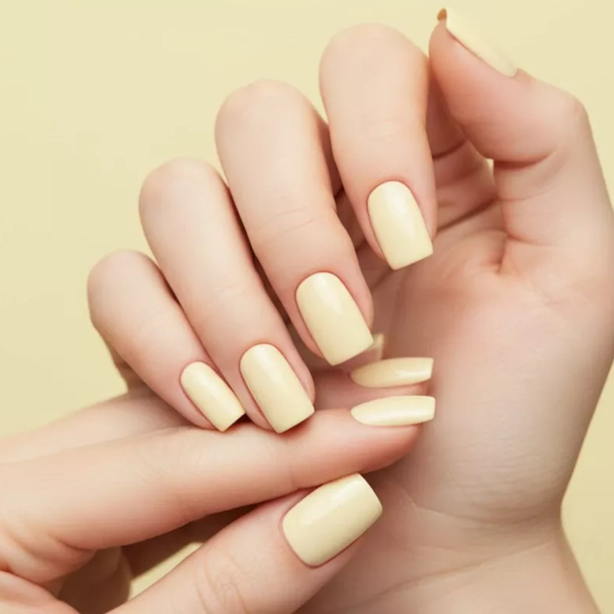 Victoria Vynn Gel Polish Color 452 Butter Cookie - colour shown on manicured nails