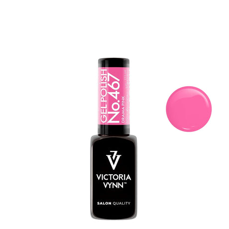 Victoria Vynn Gel Polish Color 467 Drama P!nk - product colour shown on a white background