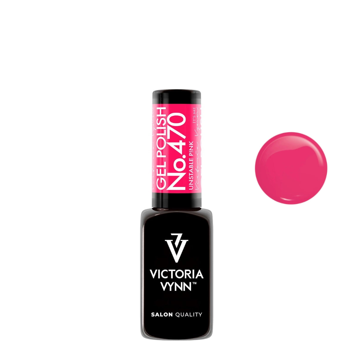 Victoria Vynn Gel Polish Color 470 Unstable P!nk - product colour shown on a white background
