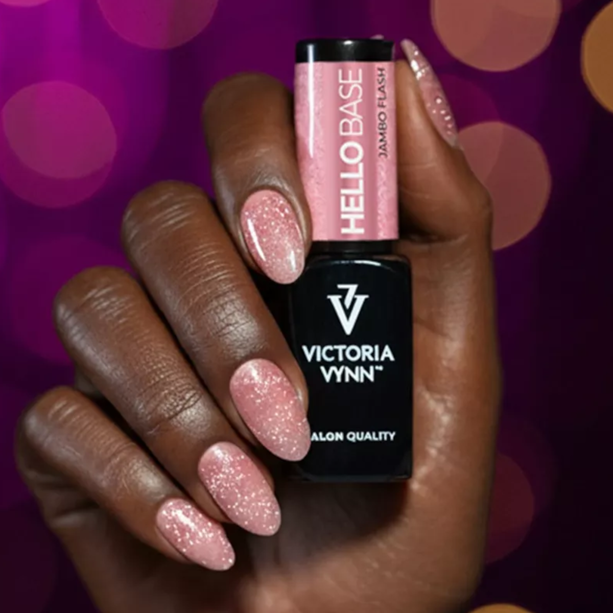 Victoria Vynn Gel Polish Hello Base Jambo Flash - colour shown on manicured nails