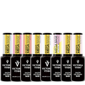 Victoria Vynn Gel Polish Mega Base 8 Shades Set - shade swatches shown beside the product