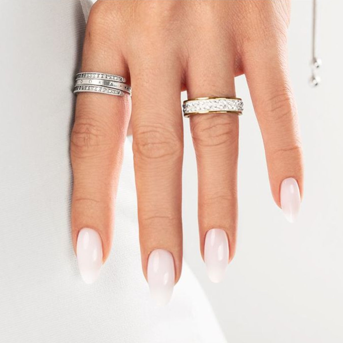 Victoria Vynn Gel Polish Mega Base Milky White - colour shown on manicured nails