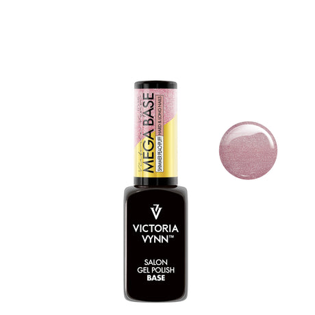 Victoria Vynn Gel Polish Mega Base Shimmer Peachpuff - product colour shown on a white background