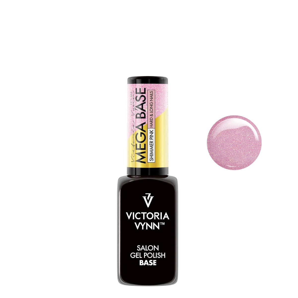 Victoria Vynn Gel Polish Mega Base Shimmer Pink - product colour shown on a white background