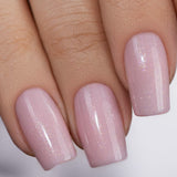 Victoria Vynn Gel Polish Mega Base Shimmer Pink - colour shown on manicured nails
