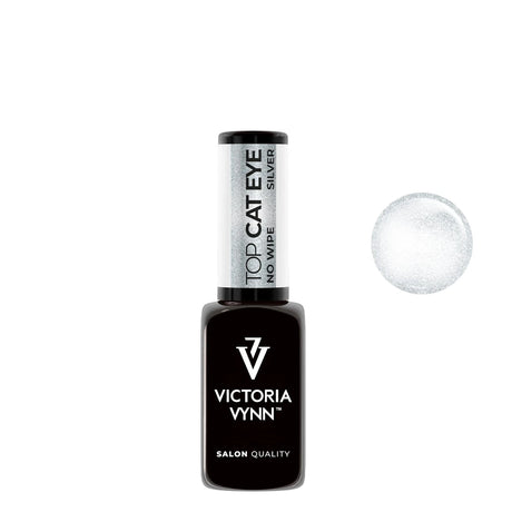 Victoria Vynn Gel Polish Silver Cat Eye Top No Wipe - product colour shown on a white background
