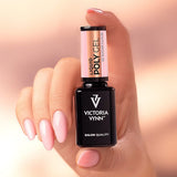 Victoria Vynn Liquid Poly Gel 02 Sugar Cloud - shade swatches shown beside the product