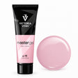 Victoria Vynn Master Gel Polygel 11 Light Rose in the new tube beside its matching glossy colour swatch.