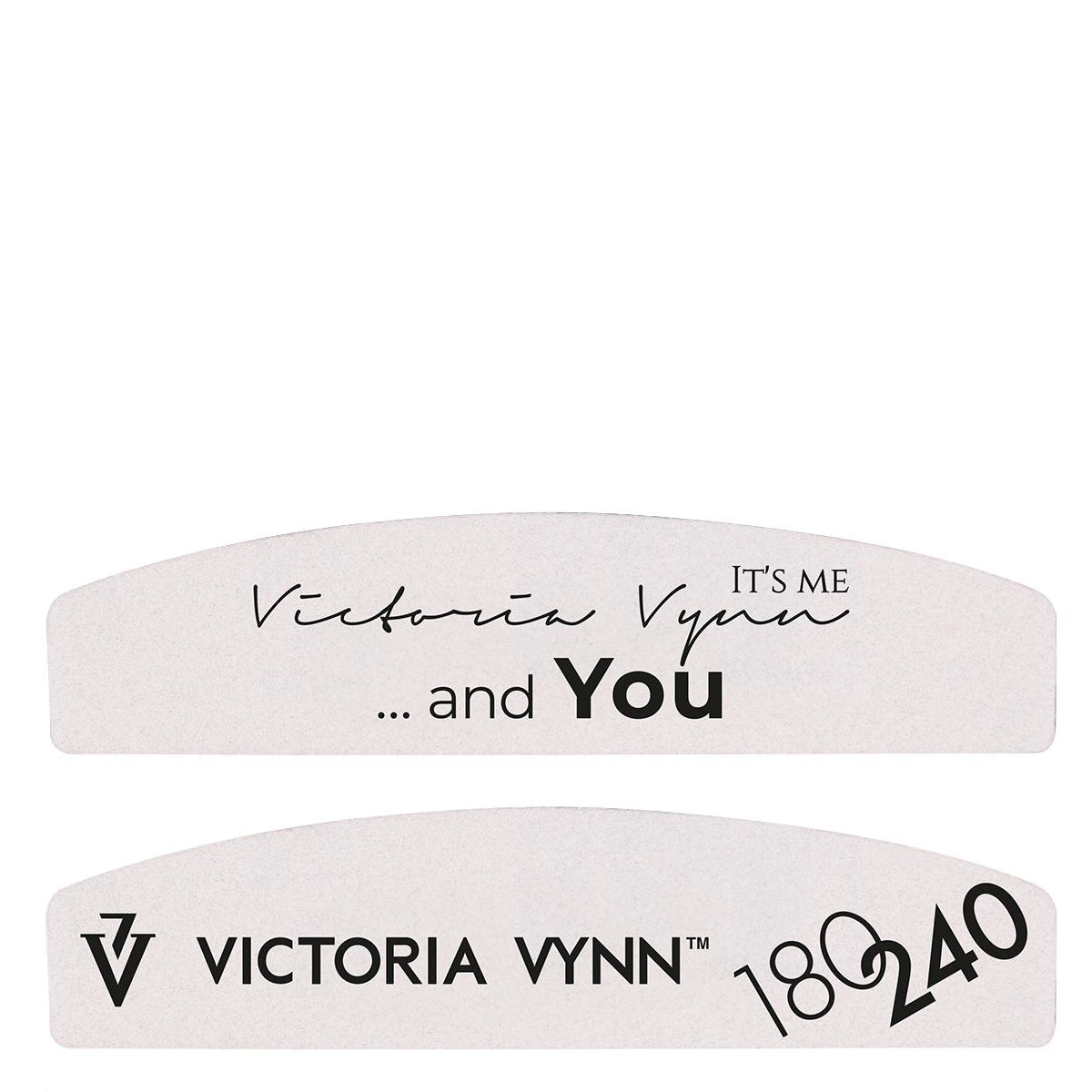 Victoria Vynn Mini 03 Nail Files 180/240 25pcs - arranged with the included components on a white background