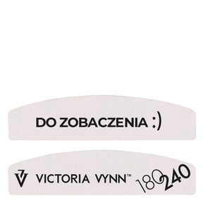 Victoria Vynn Mini 04 Nail Files 180/240 25pcs - arranged with the included components on a white background