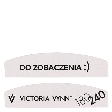Victoria Vynn Mini 04 Nail Files 180/240 25pcs - arranged with the included components on a white background