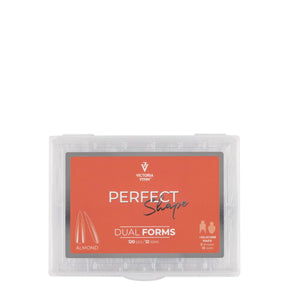 Victoria Vynn Perfect Shape Dual Forms Almond - printed nail extension form displayed on a white background