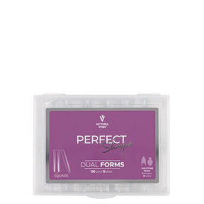 Victoria Vynn Perfect Shape Dual Forms Square - printed nail extension form displayed on a white background