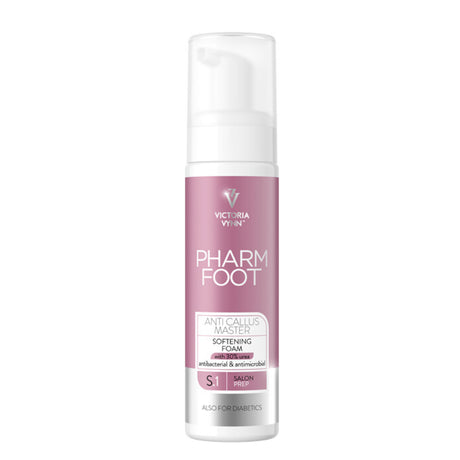 Pharm Foot Anti Callus Master Softening Foam with 30% Urea S.1 - isolated on a white background