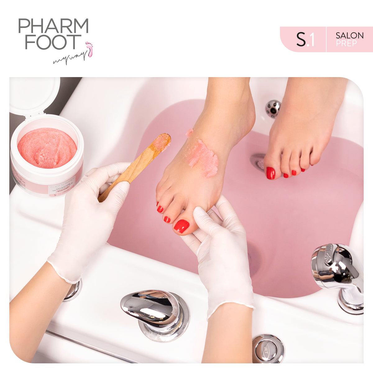 Pharm Foot Foot Scraper Salt & Sugar Smoothing Foot Scrub SH.1 - isolated on a white background