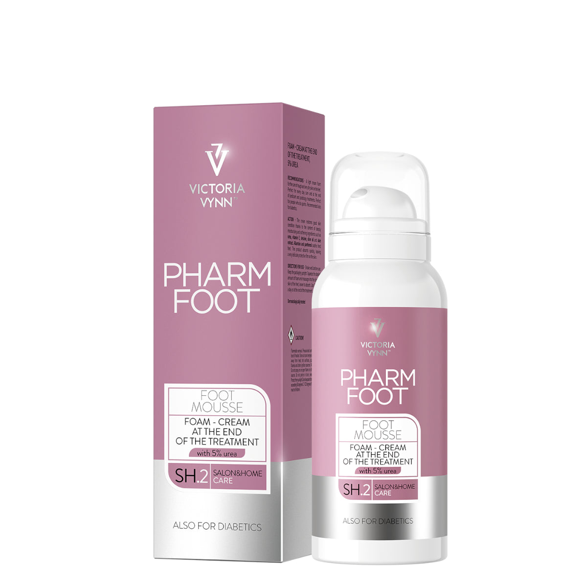 Pharm Foot Mousse Foam-Cream At The End Of The Treatment 5 % Urea SH.2 - isolated on a white background