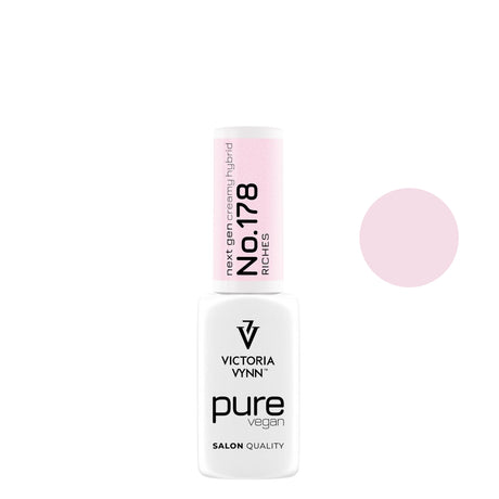 Victoria Vynn Pure Creamy Hybrid Gel 178 Riches - product and colour sample arranged on a white background
