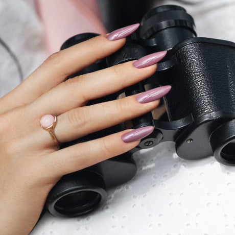 Victoria Vynn Pure Creamy Hybrid Gel 233 Rouge Dawn - colour shown on manicured nails