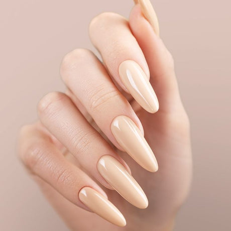 Victoria Vynn Pure Creamy Hybrid Gel 243 Desert Sand (EXP 12/2026) - colour shown on manicured nails